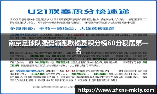 南京足球队强势领跑欧锦赛积分榜60分稳居第一名